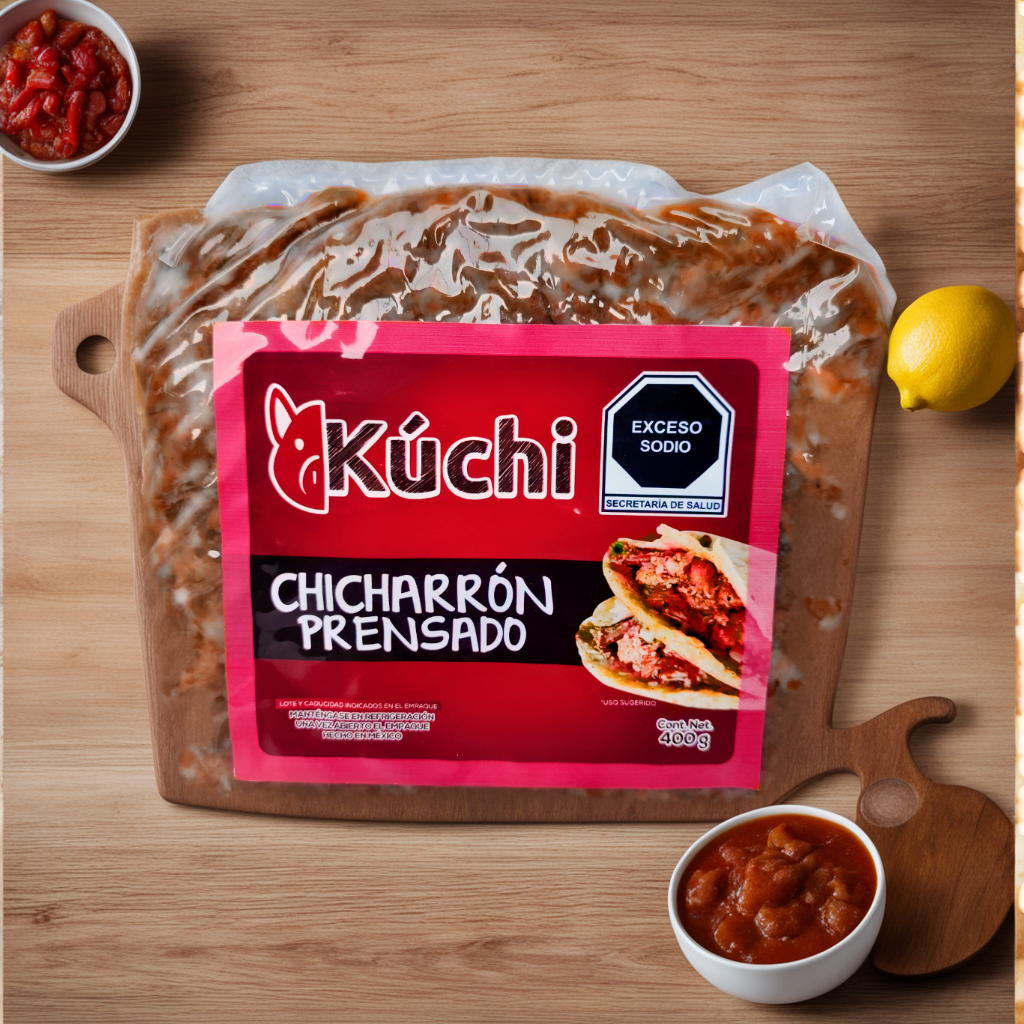 Chicharrón Prensado Kúchi de 400 gramos