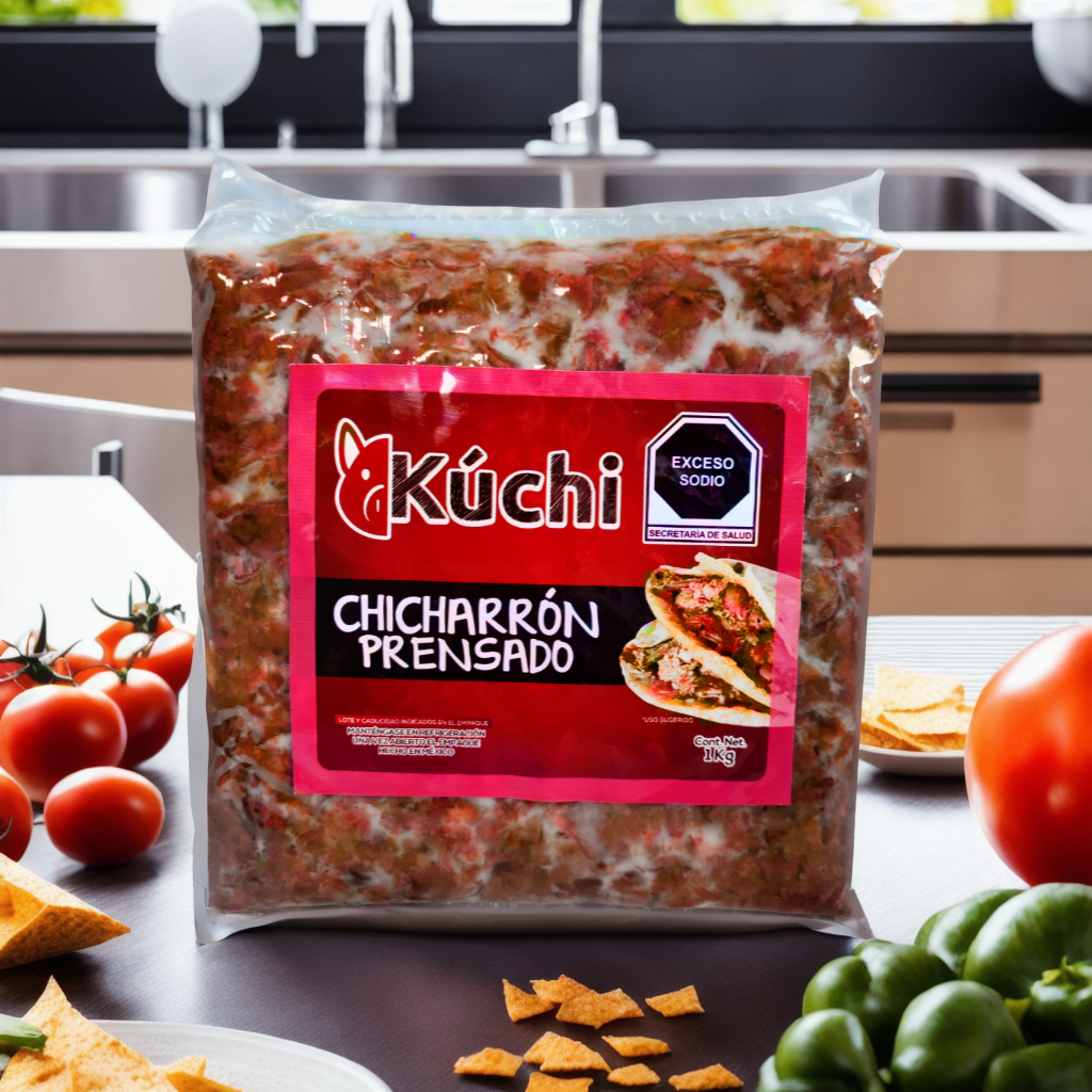 Chicharrón prensado de cerdo Kúchi de 1 Kg