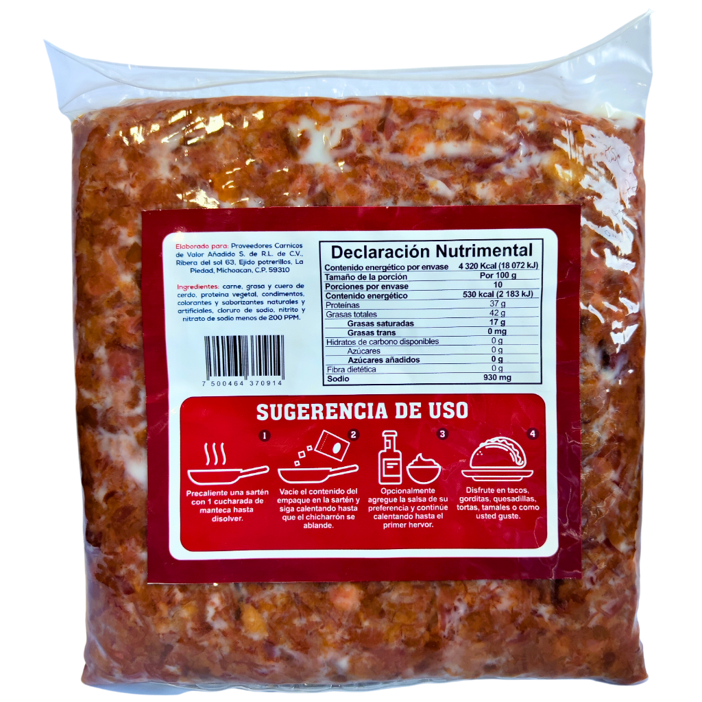 Chicharrón prensado de cerdo Kúchi de 1 Kg